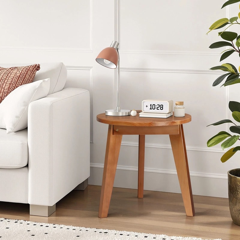 Portable Patio Side Coffee End Table Wooden Bedside Furniture Indoor Outdoor 11