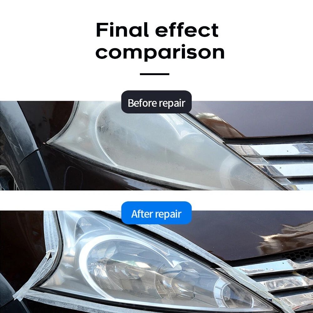 Lens Restoration Repair Kit Pro Car Headlight Polish Cleaner Cleaning Tool 3