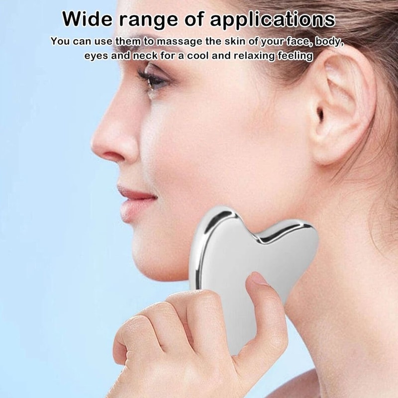 Facial Tools Guasha For Face Stainless Steel Gua Sha Metal Gua Sha Tight AntiAging Massager 1