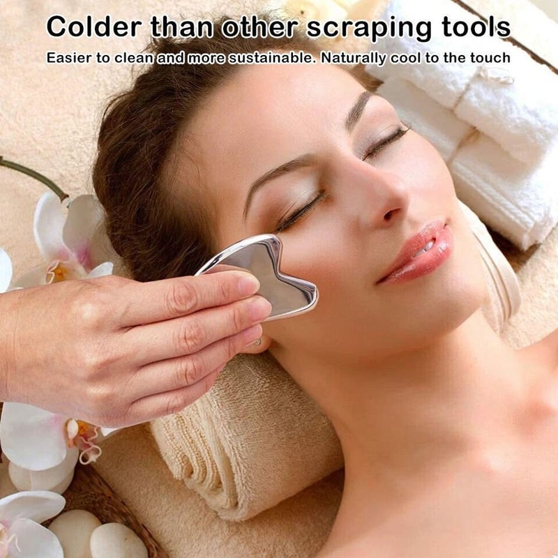 Facial Tools Guasha For Face Stainless Steel Gua Sha Metal Gua Sha Tight AntiAging Massager 9