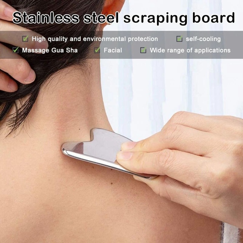 Facial Tools Guasha For Face Stainless Steel Gua Sha Metal Gua Sha Tight AntiAging Massager 8