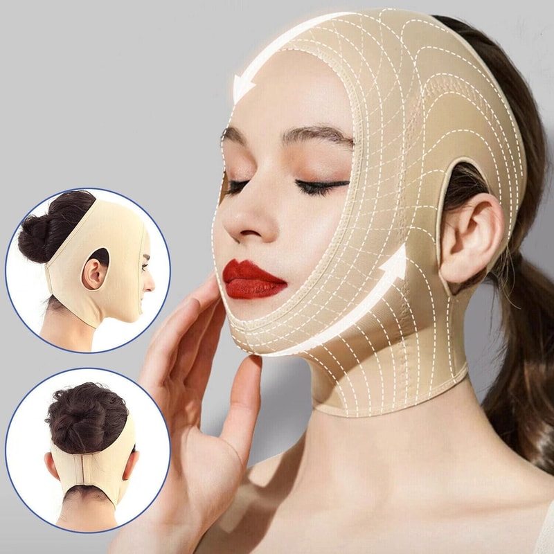 Slimming Double Chin Reducer Mask Reusable V Line Face Lifting Belt AntiWrinkle 1