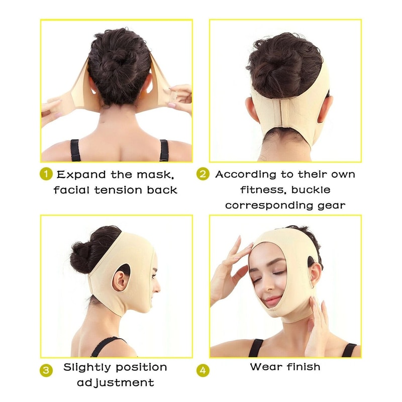 Slimming Double Chin Reducer Mask Reusable V Line Face Lifting Belt AntiWrinkle 9
