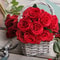 Realistic Bouquet Red Silk Roses Artificial Flowers Valentine Home Decor 8