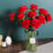 Realistic Bouquet Red Silk Roses Artificial Flowers Valentine Home Decor 2
