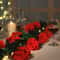 Realistic Bouquet Red Silk Roses Artificial Flowers Valentine Home Decor 10