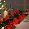 Realistic Bouquet Red Silk Roses Artificial Flowers Valentine Home Decor 10