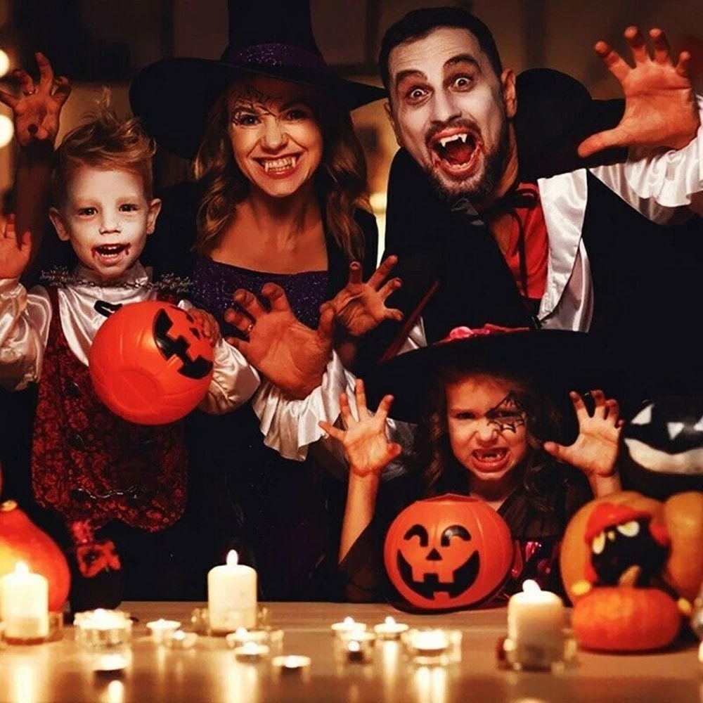 Fangs Halloween Cosplay Retractable Vampire Teeth Makeup Zombie Dentures Teeth 3