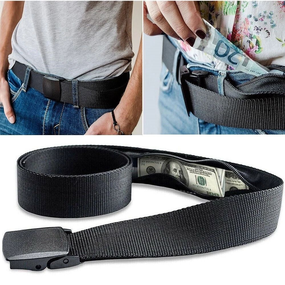 Hidden Waist Money Belt Travel Security Money Belt With Hidden Pocket AntiTheft Waist Belt 0
