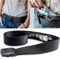hidden waist money belt, travel security money belt with hidden pocket, anti-theft waist belt