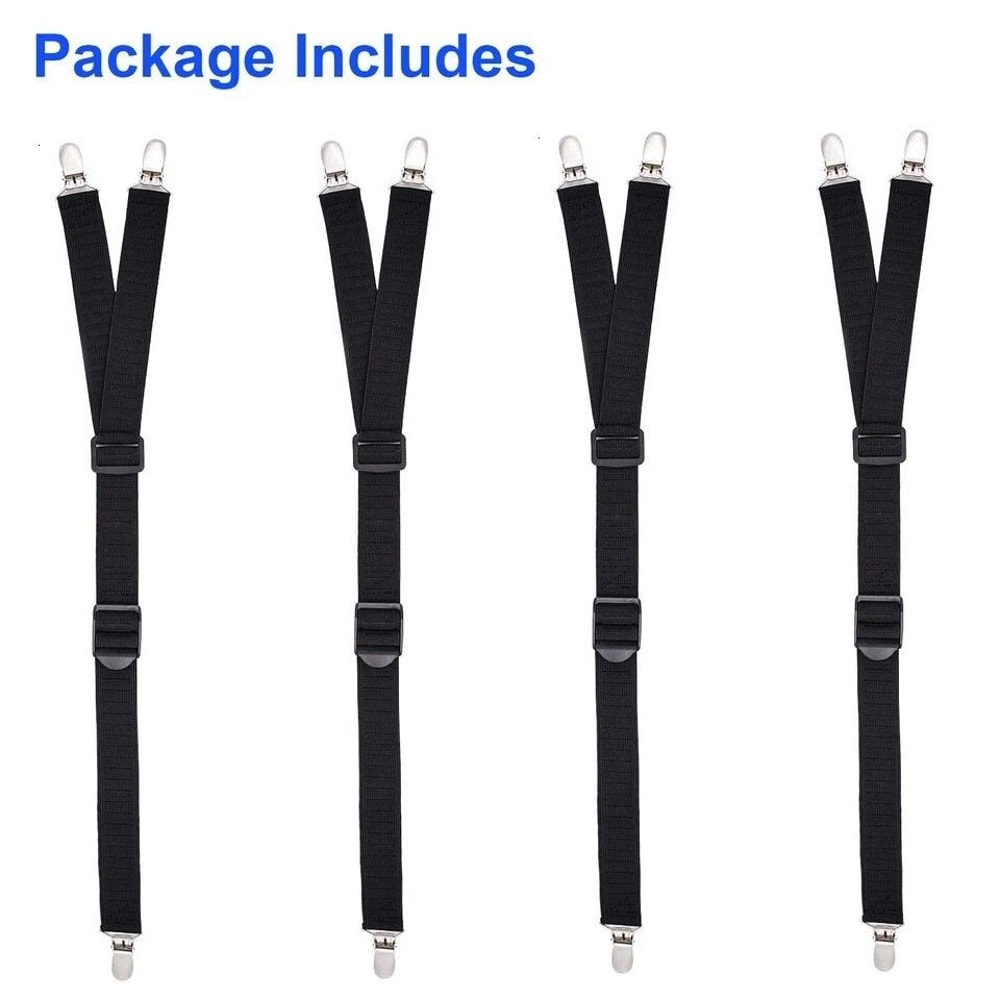 Comfortable Garters NonSlip YShape Shirt Stays Rugged Design Adjustable Shirt Holders 8