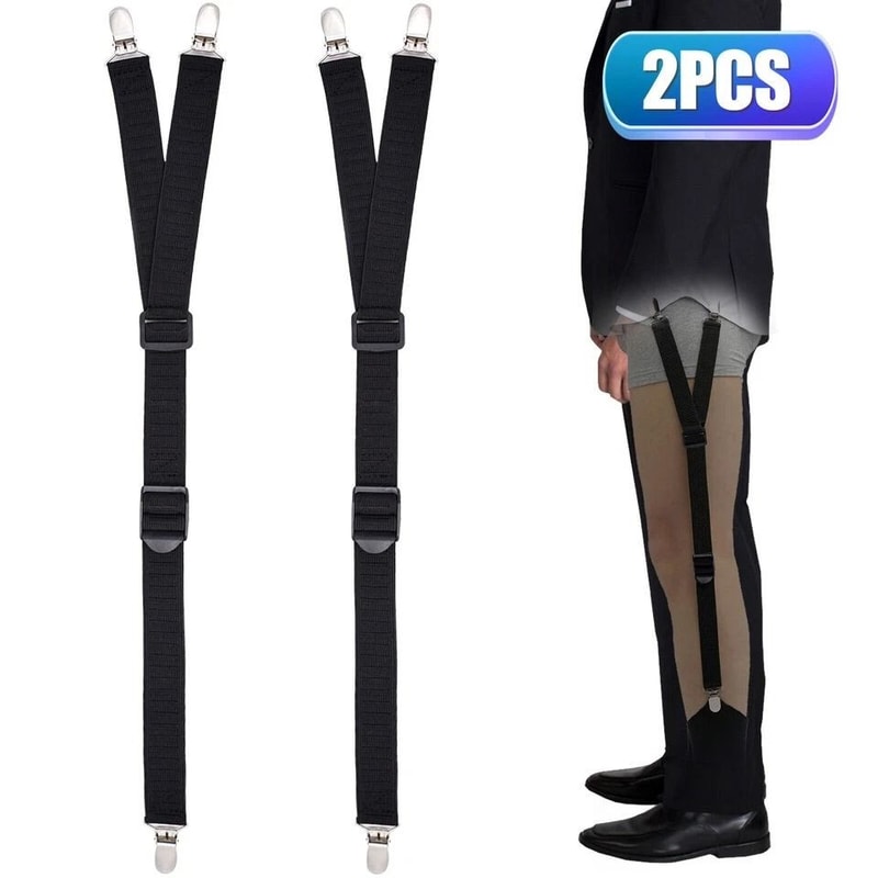 Comfortable Garters NonSlip YShape Shirt Stays Rugged Design Adjustable Shirt Holders 7