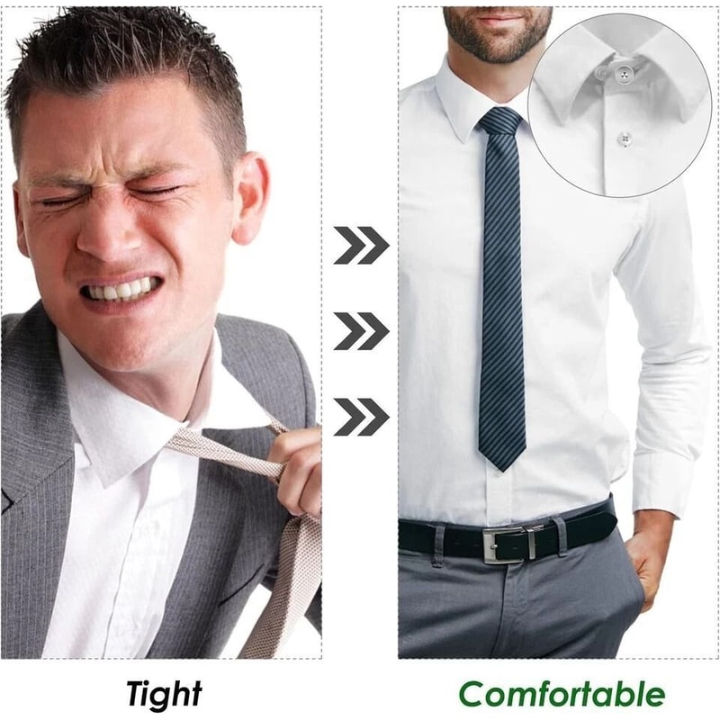 Extender Buttons Metal Collar Neck Waist For Men Dress Shirt Pants 6