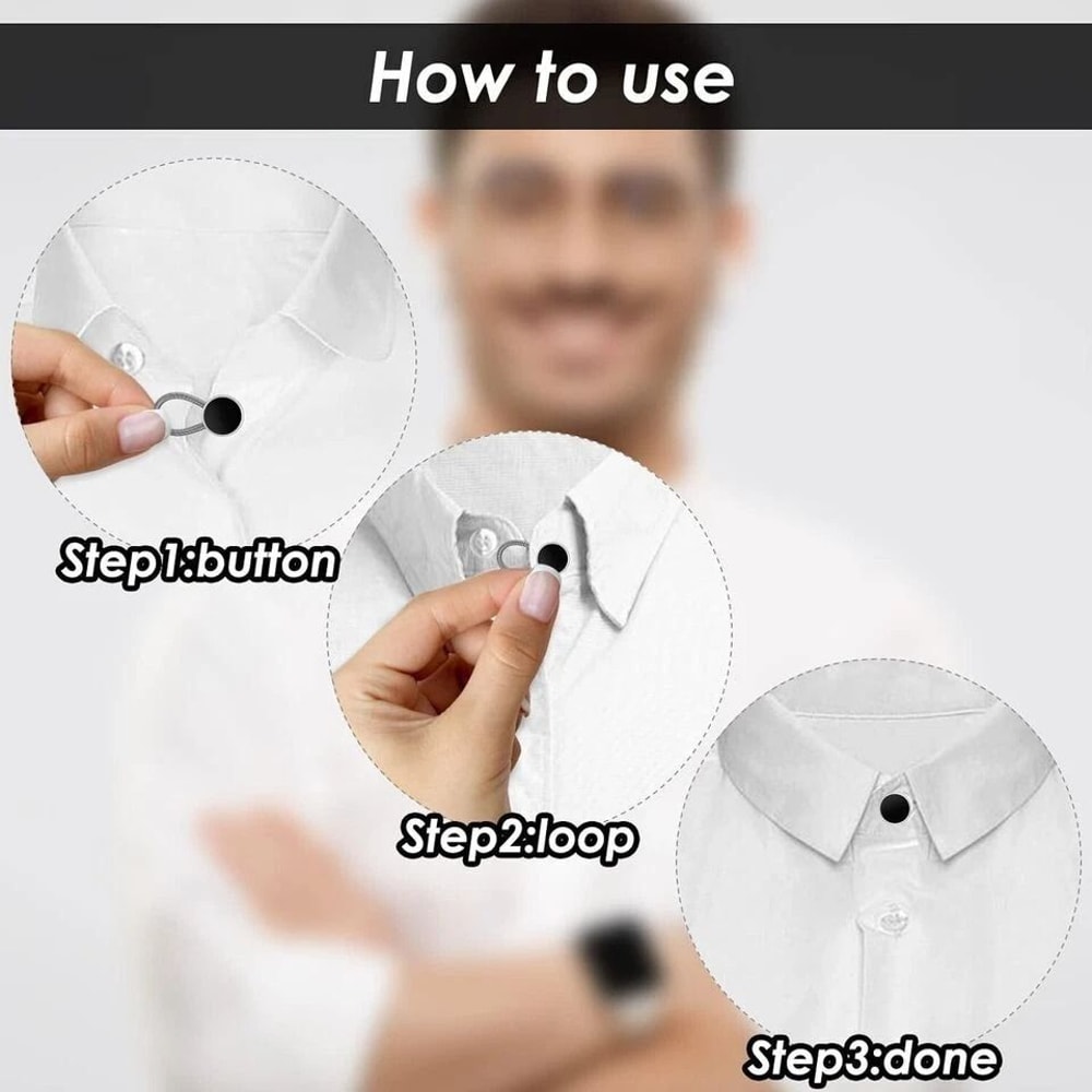 Extender Buttons Metal Collar Neck Waist For Men Dress Shirt Pants 2