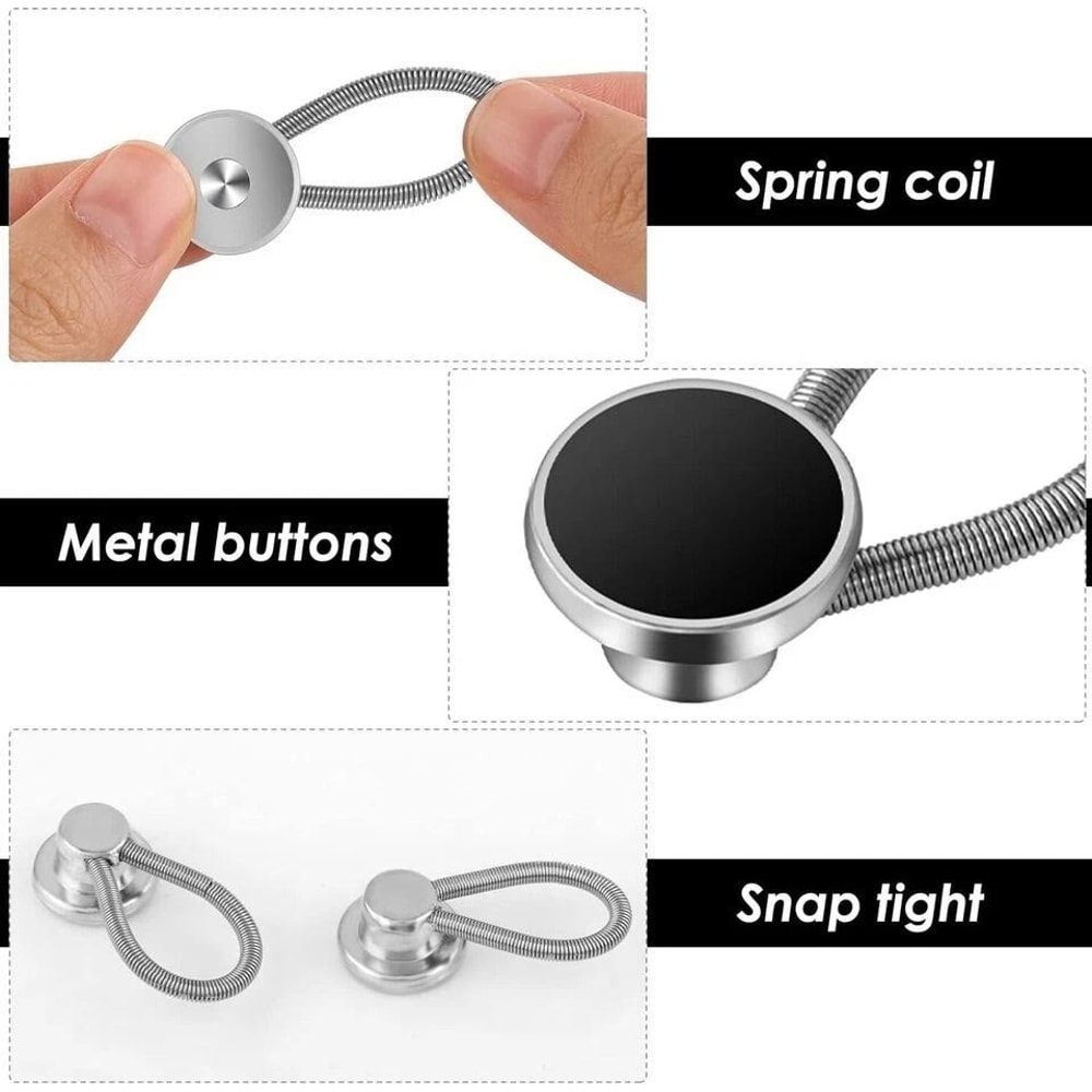 Extender Buttons Metal Collar Neck Waist For Men Dress Shirt Pants 3