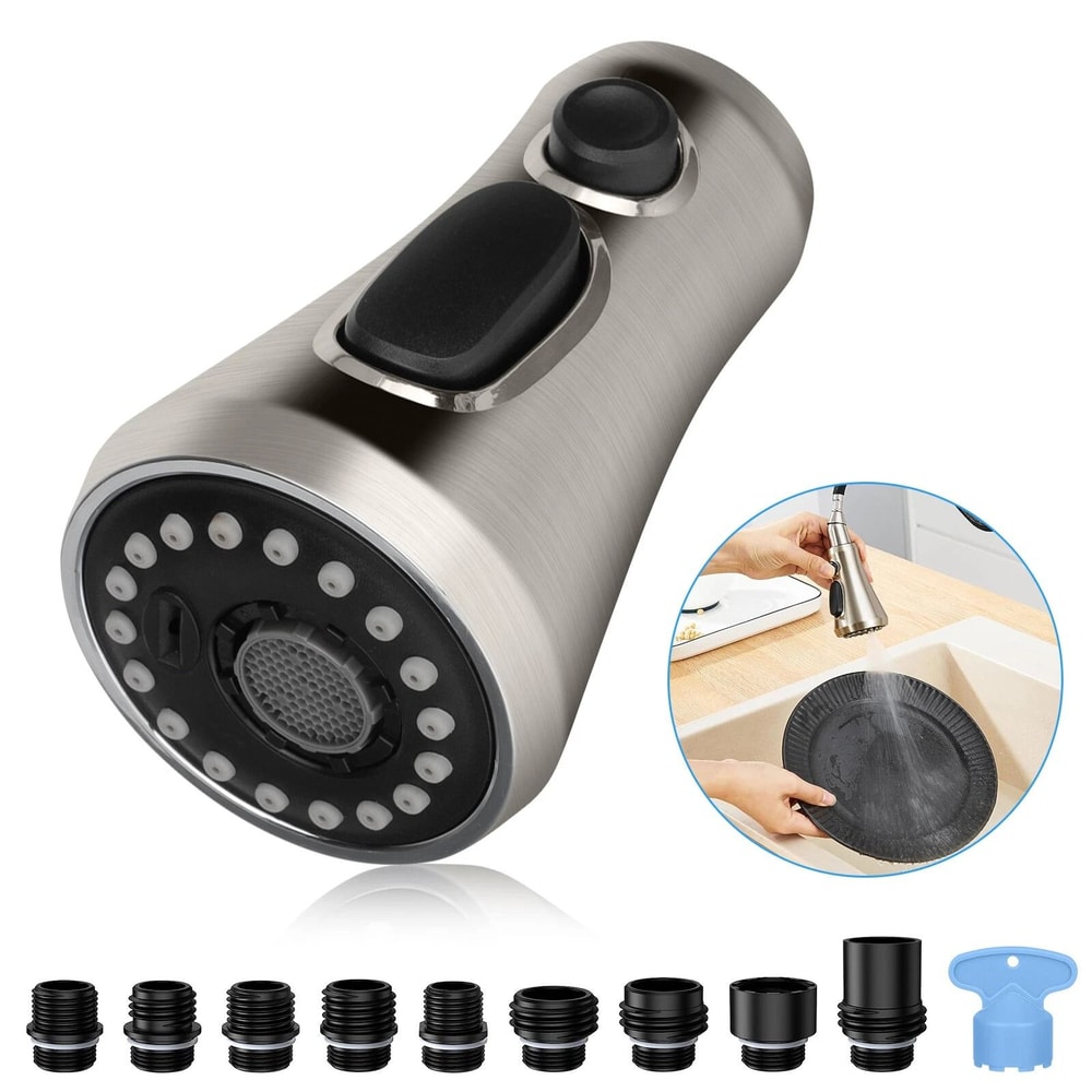 3Mode Pull Down Out Kitchen Faucet Spray Head Nozzle Sprayer Replacement Parts 0