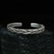 Handmade Vintage Open Bangle Sterling Silver Thai Twisted Cuff Men Bracelet 3