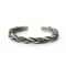 Handmade Vintage Open Bangle Sterling Silver Thai Twisted Cuff Men Bracelet 6