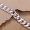 Sterling Silver Bracelet For Men Jewelry Heavy Thick Cuban Link Chain Bangle 6