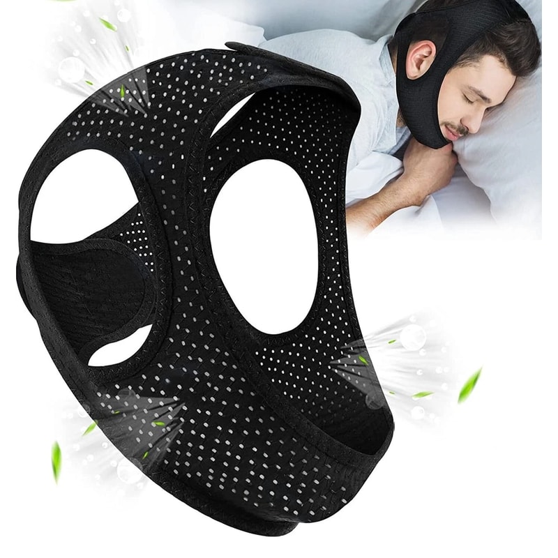 Apnea Snore Stop Belt Anti Snoring Chin Strap Sleep Snoreless Sleep Jaw Solution 0