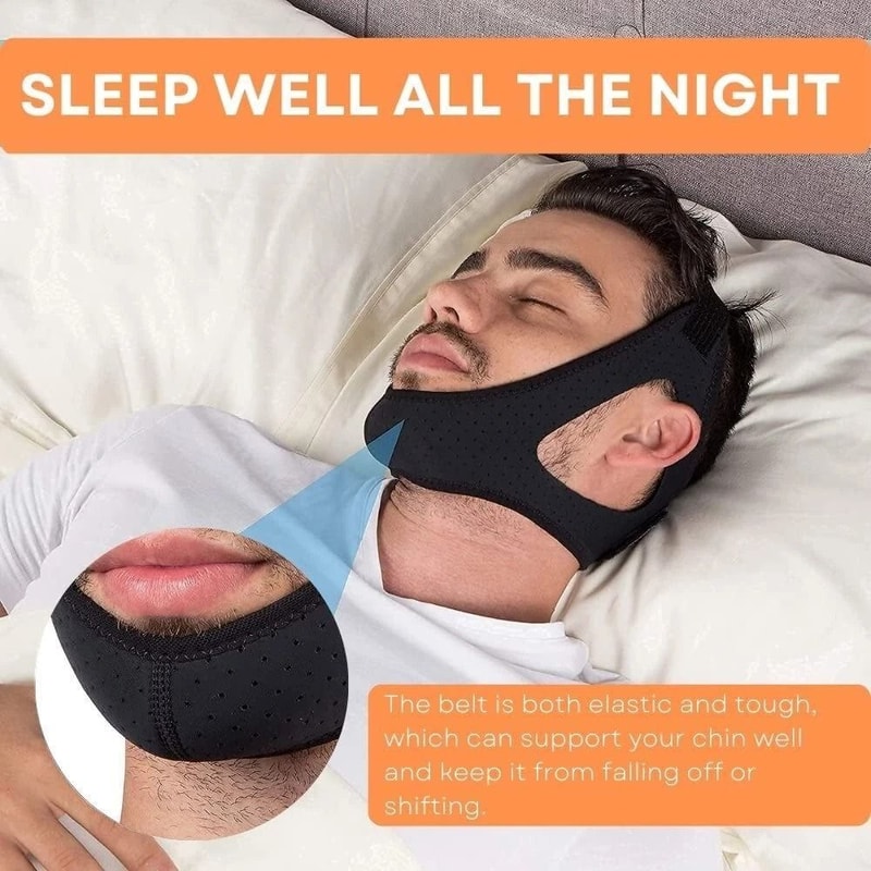 Apnea Snore Stop Belt Anti Snoring Chin Strap Sleep Snoreless Sleep Jaw Solution 6