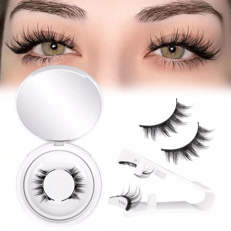 No Glue Needed Natural Lashes Kit Reusable Magnetic Eyelashes With Applicator Quick Glam Look 1
