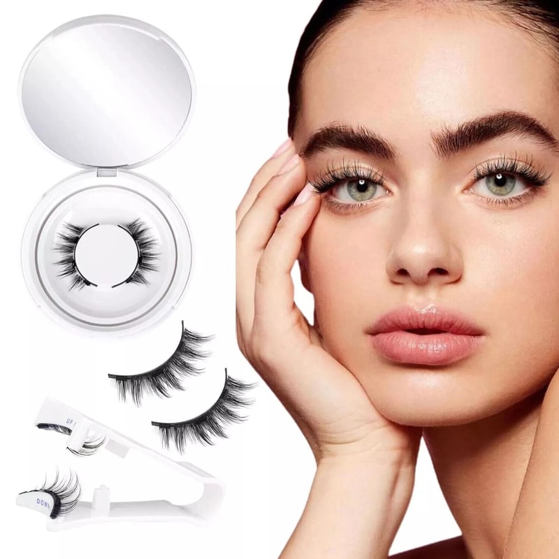 No Glue Needed Natural Lashes Kit Reusable Magnetic Eyelashes With Applicator Quick Glam Look 10