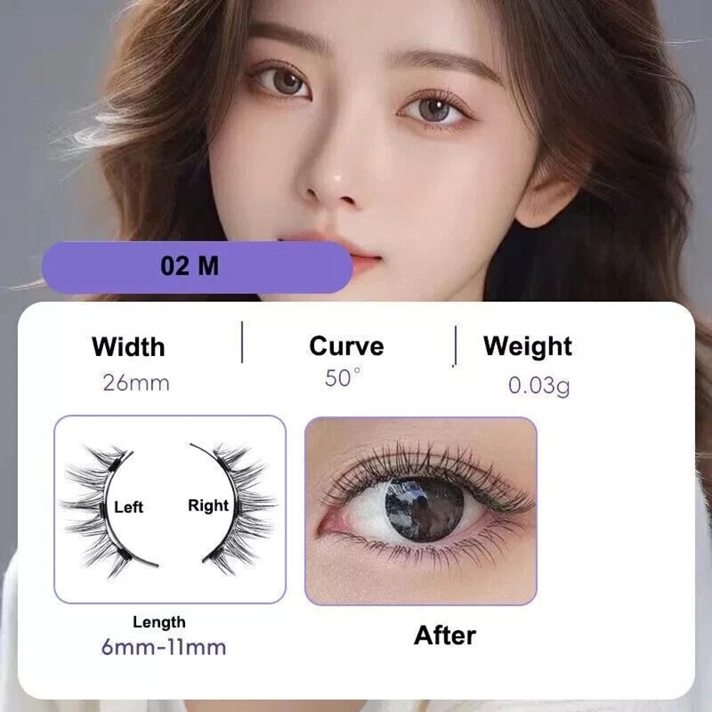No Glue Needed Natural Lashes Kit Reusable Magnetic Eyelashes With Applicator Quick Glam Look 3