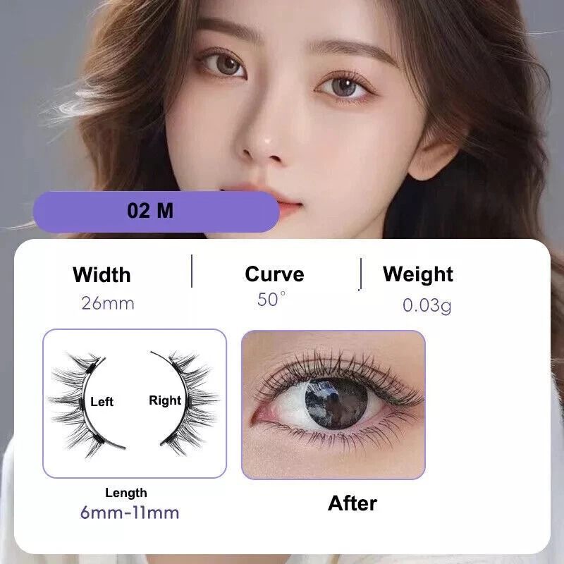 No Glue Needed Natural Lashes Kit Reusable Magnetic Eyelashes With Applicator Quick Glam Look 3