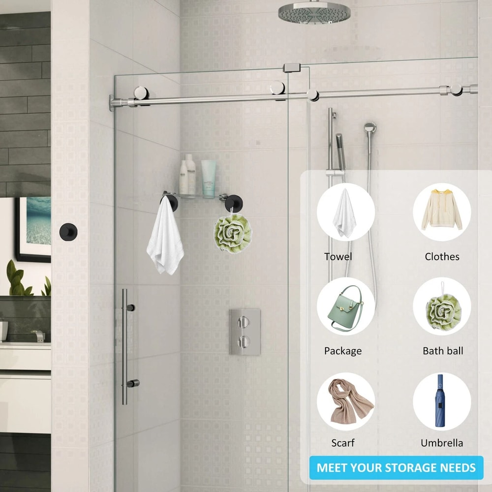 Shower Towel Holder Strong Vacuum Suction Cup Hook Hooks For Bathroom Kitchen 4