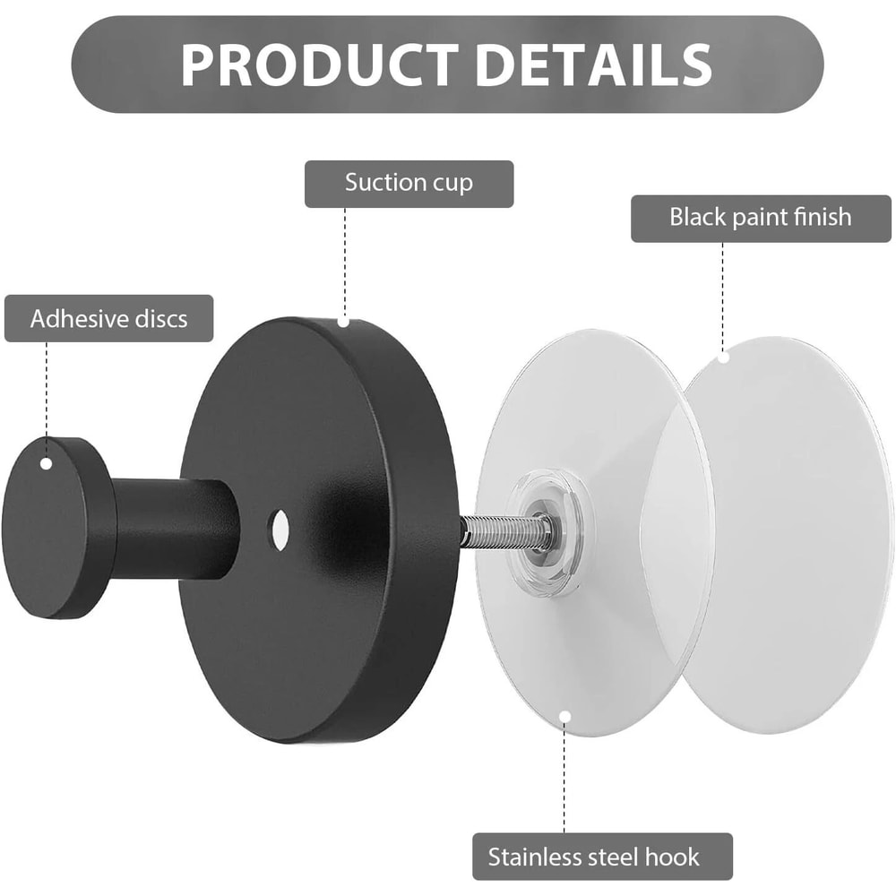 Shower Towel Holder Strong Vacuum Suction Cup Hook Hooks For Bathroom Kitchen 8