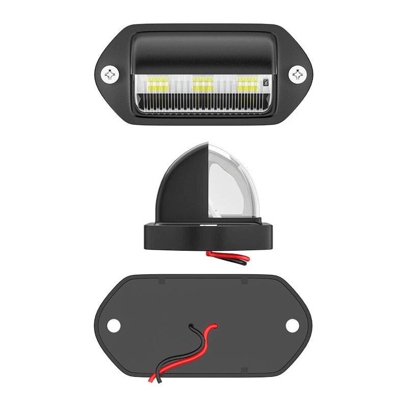 LED License Plate Light Universal White Tag Lamp For Truck Trailer SUV RV Van 3