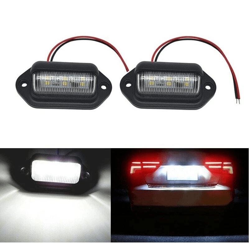 LED License Plate Light Universal White Tag Lamp For Truck Trailer SUV RV Van 7