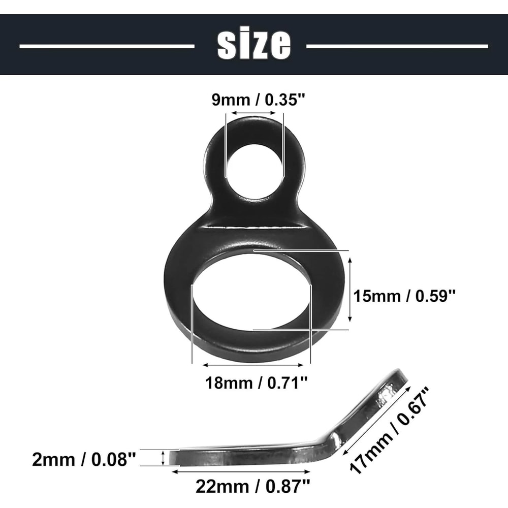 Black Tie Down Anchors Hooks Dirt Bike Tie Down Strap Rings For Motorcycle 6