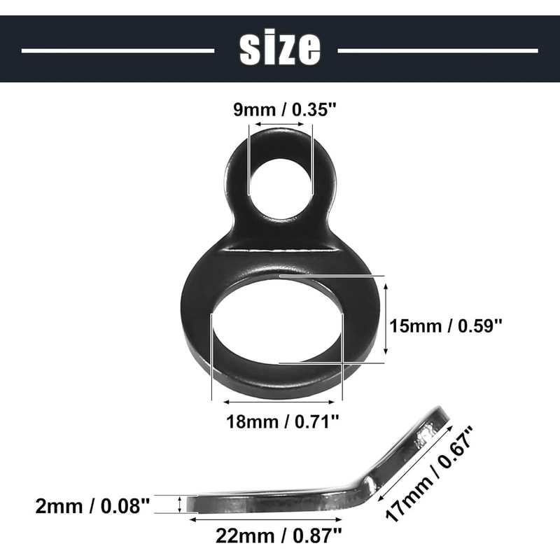 Black Tie Down Anchors Hooks Dirt Bike Tie Down Strap Rings For Motorcycle 6