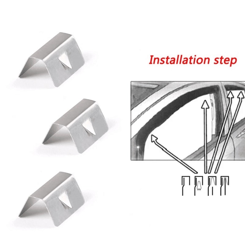 New Metal Retaining Clips For Wind Rain Deflector Channel 3