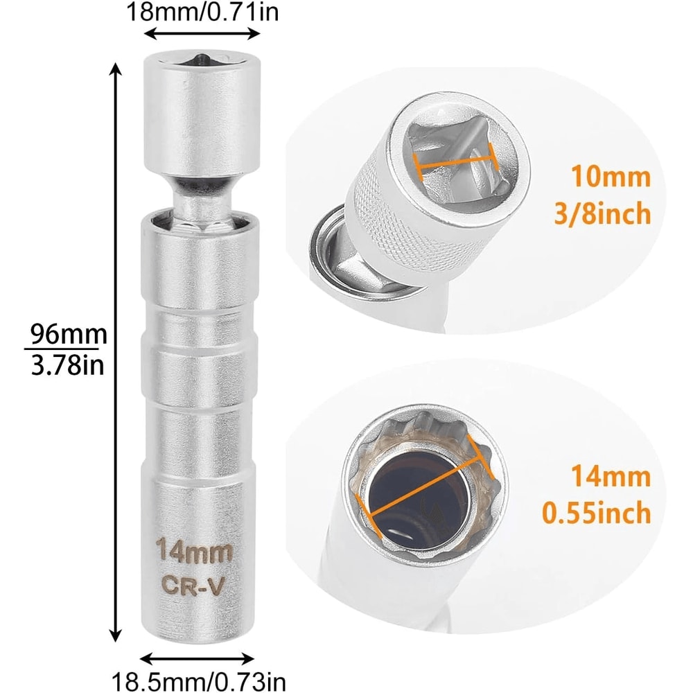 BMW Spark Plug Socket Removal Tool Point Thin Wall Swivel Tool 7