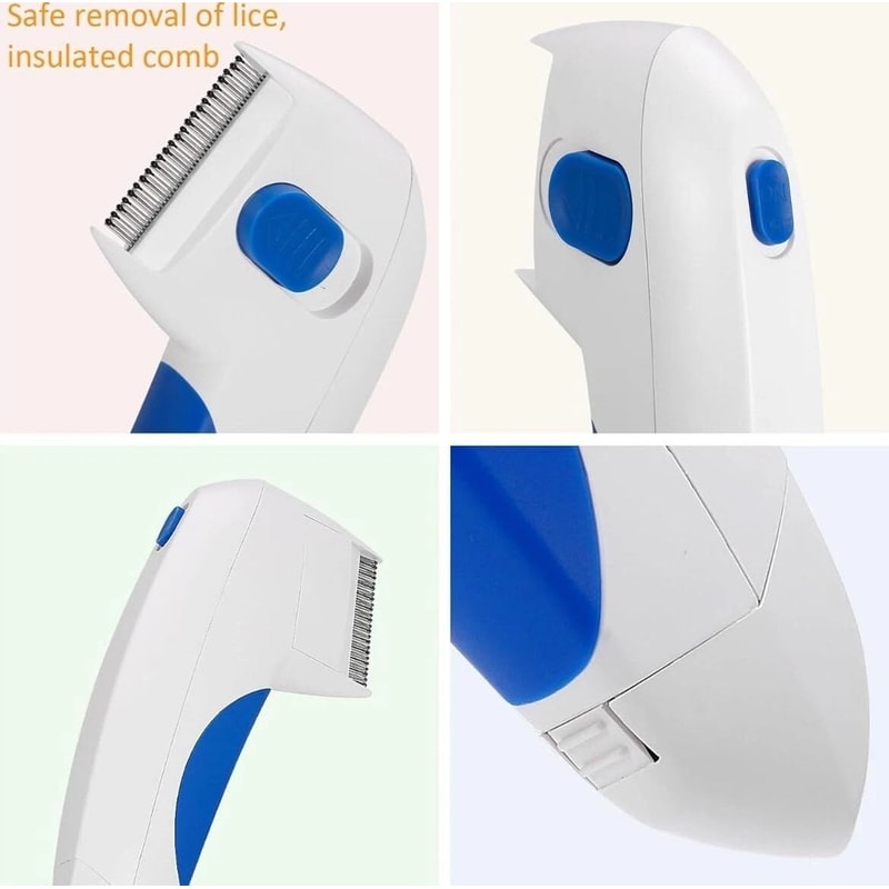 Pet Hair Comb Brush With Electric Flea Zapper Lice Remover For Dogs And Cats 4