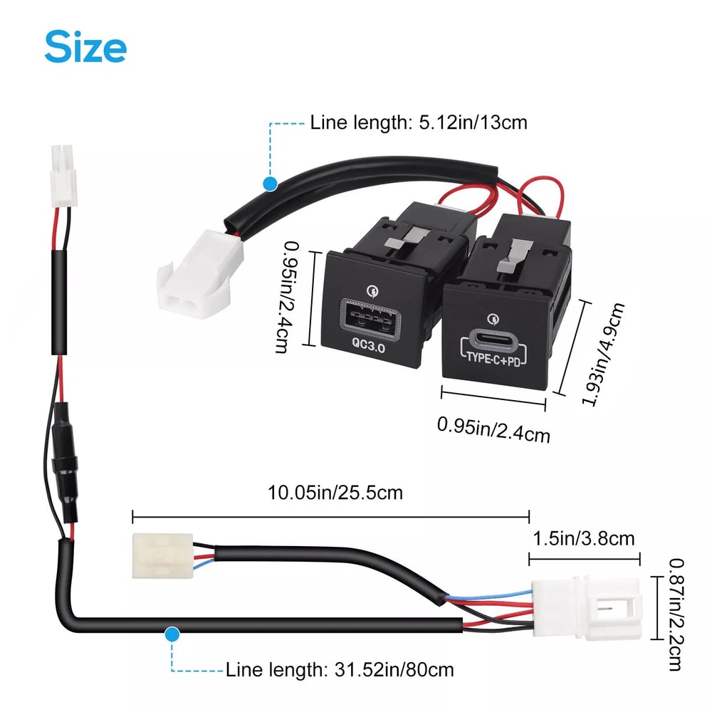 USB QC30 Charger PD For VW Golf GTI RLine VW Jetta MK6 4