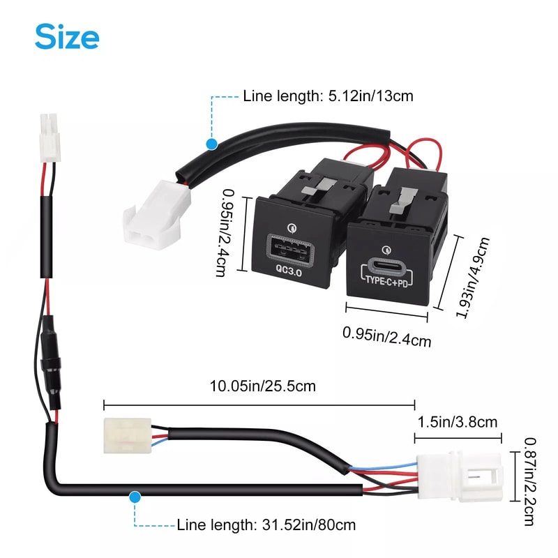 USB QC30 Charger PD For VW Golf GTI RLine VW Jetta MK6 4