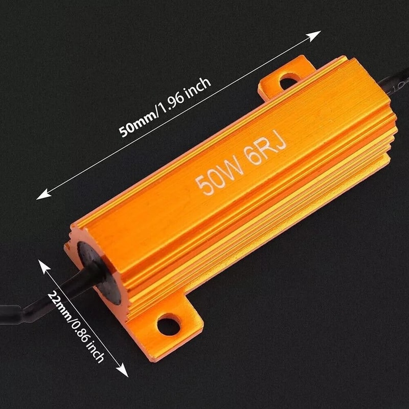 6RJ Load Resistor LED Decoder FIX Hyper Flash Turn Signal Blinker 6