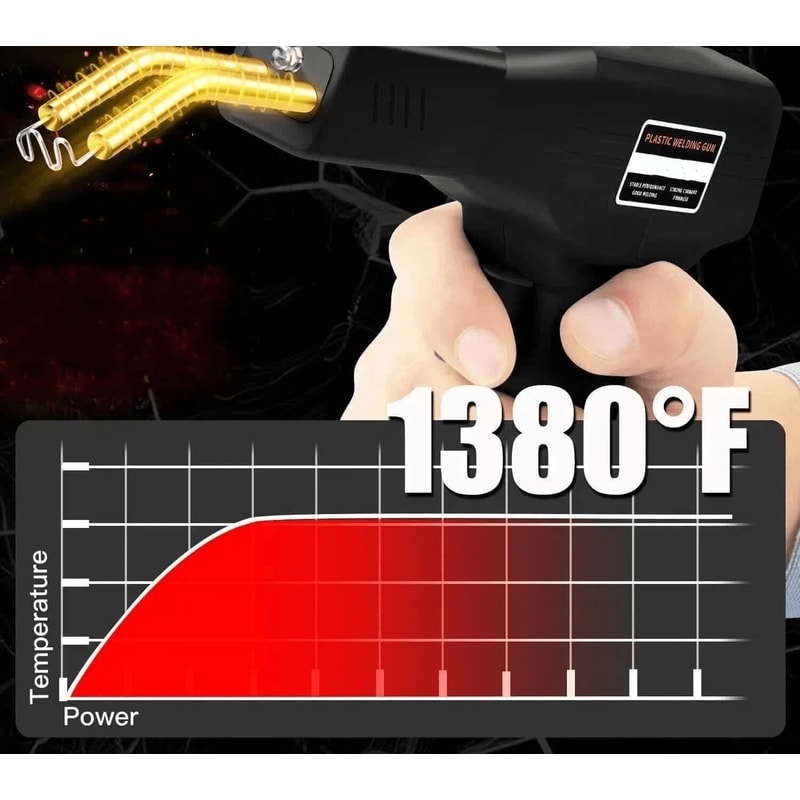 Hot Stapler Bumper Repair Kit Plastic Welder Soldering Gun With Staples 1