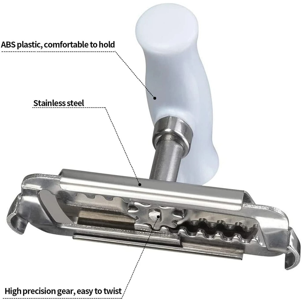 Easy Grip Adjustable Bottle Opener Stainless Steel Jar Lid Remover Twist Off Can Tool 6