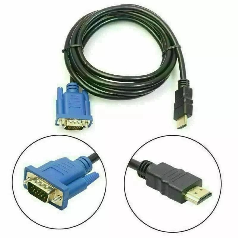 HDMI Male To VGA Adapter Cable For PC DVD HDTV Video Converter 0