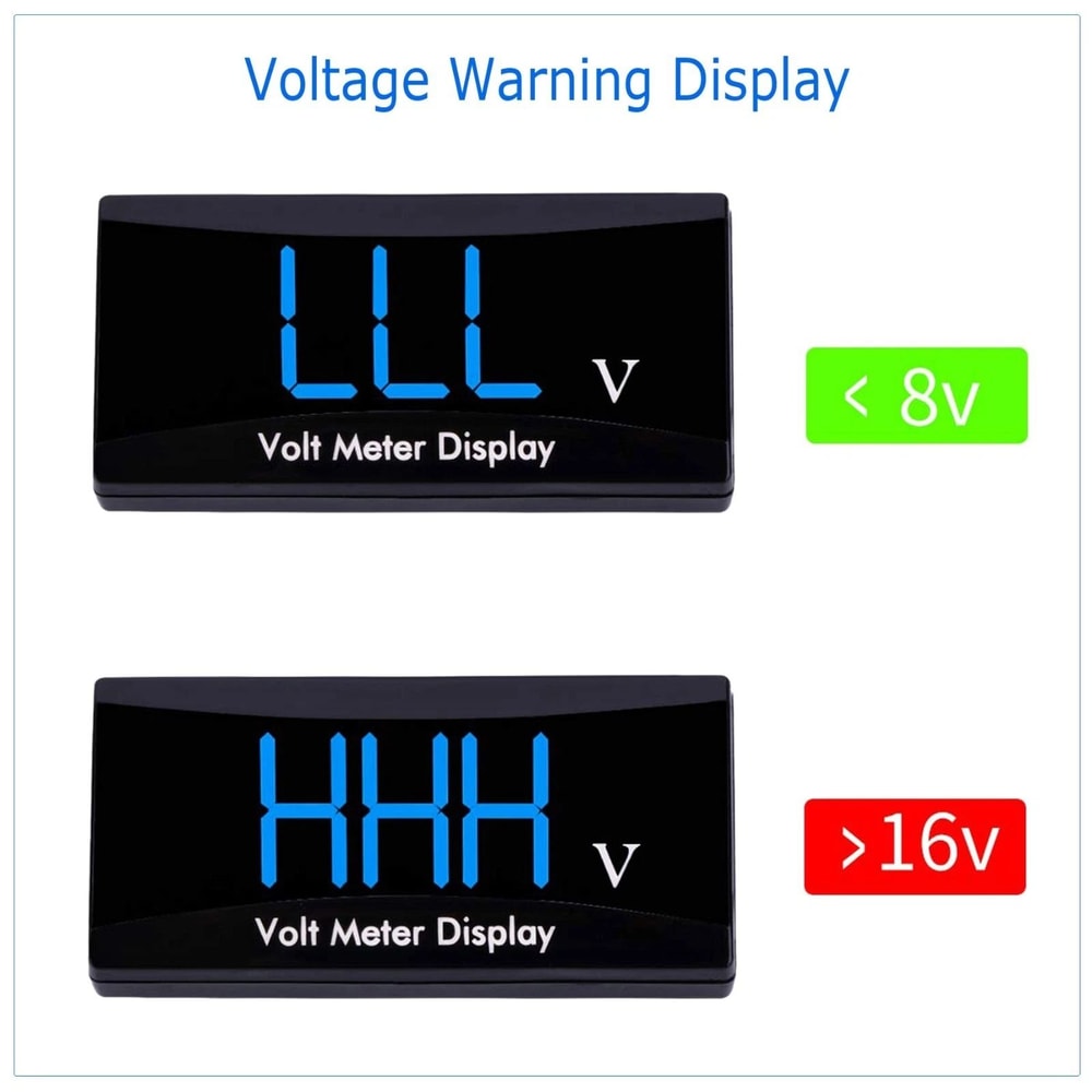 Digital LED Display Voltmeter Panel Meter Voltage Gauge For Car Motorcycle 2
