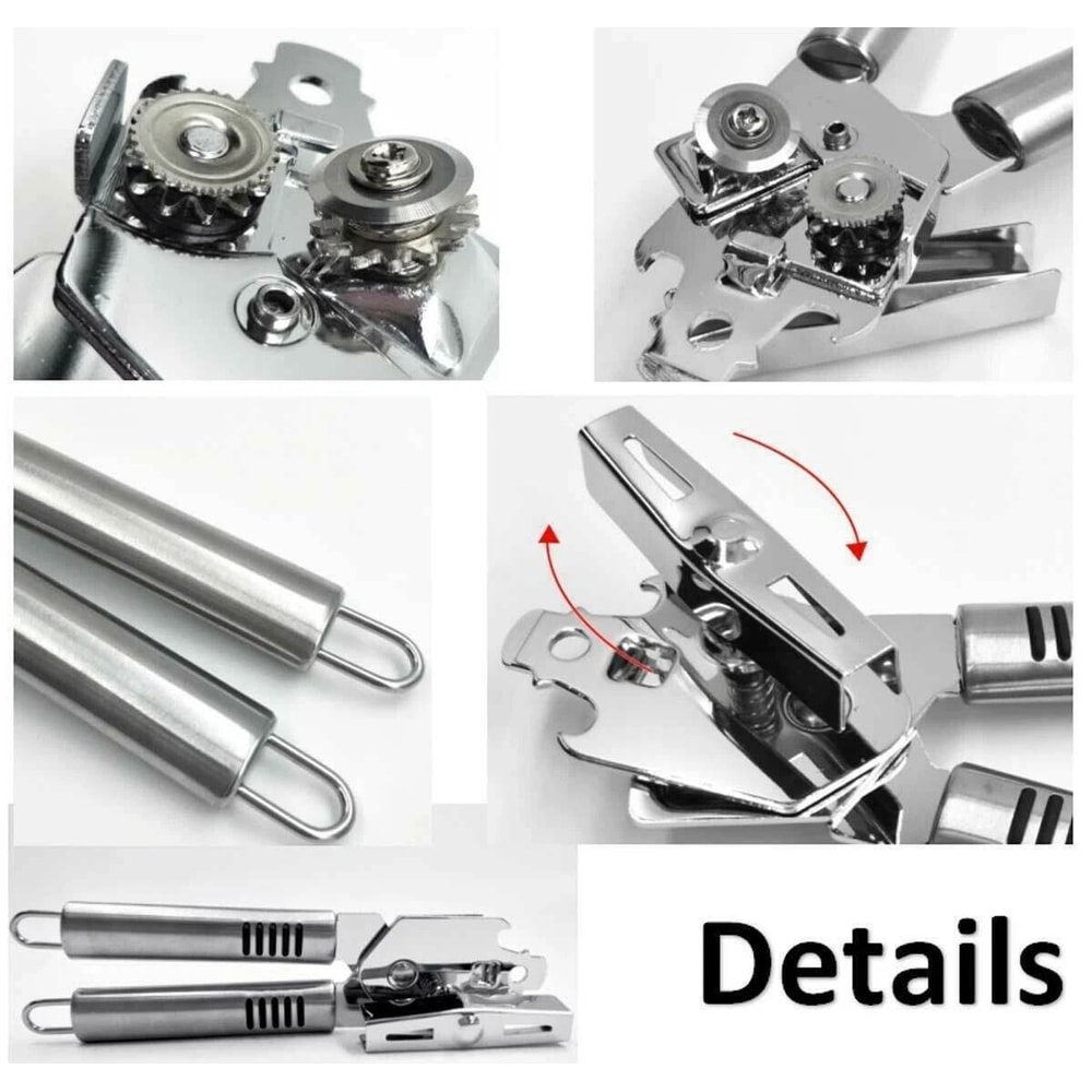 Stainless Steel Heavy Duty CAN OPENER Strong Blades Professional Chef Tool NEW 7