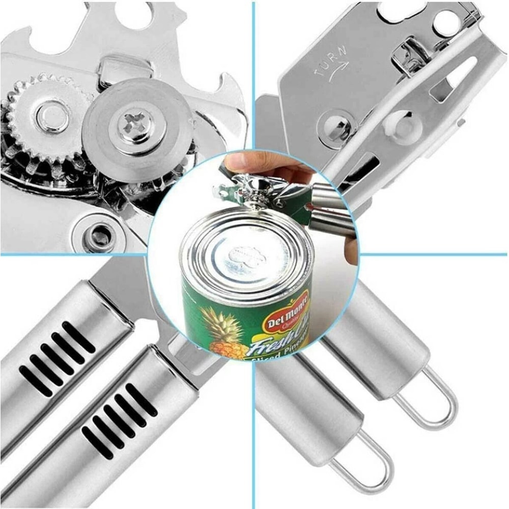 Stainless Steel Heavy Duty CAN OPENER Strong Blades Professional Chef Tool NEW 8