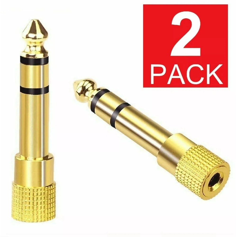 Stereo Headphone Audio Adapter Male Plug To Female Jack Connector 4