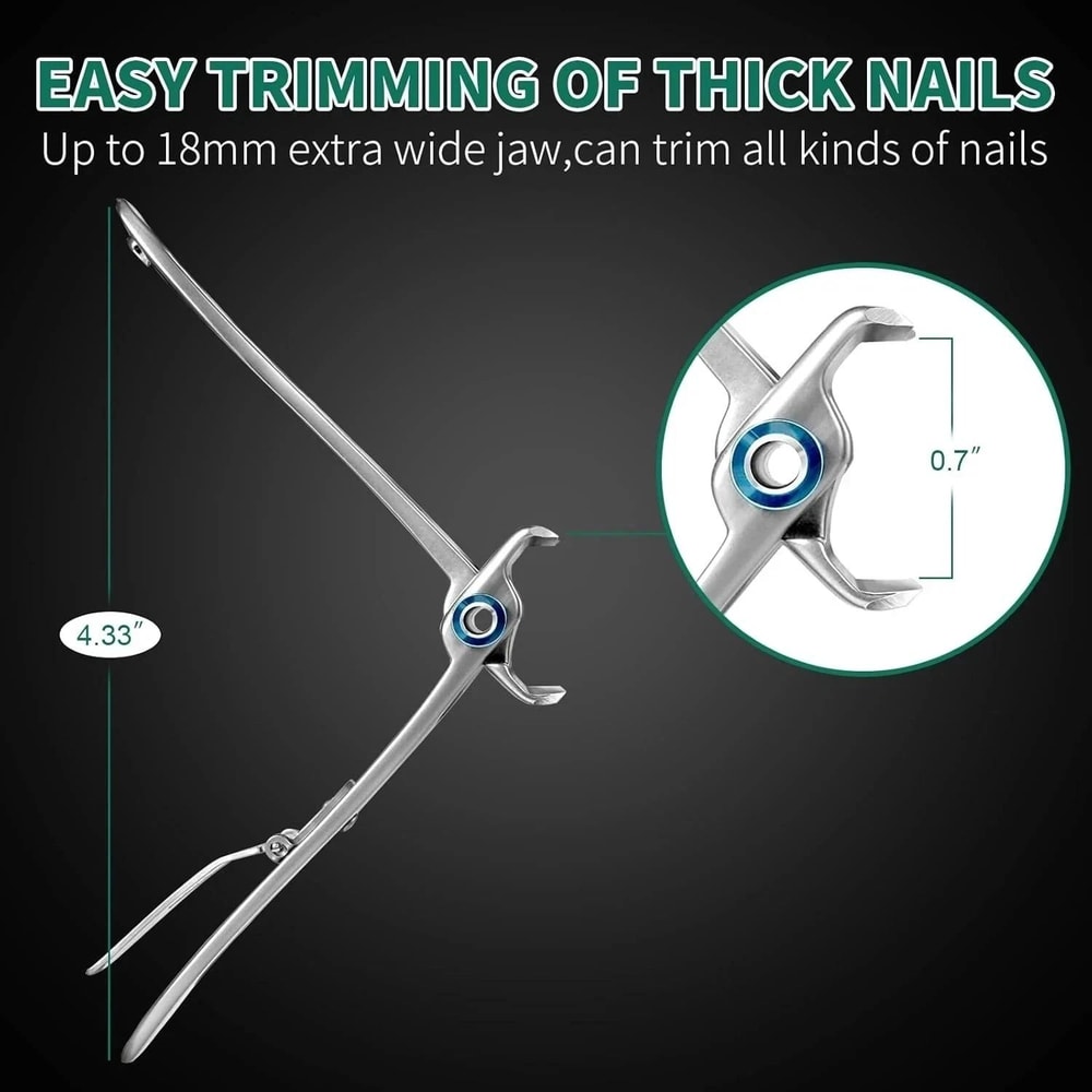 Ultra Wide Jaw Nail Clippers Set Fingernail And Toenail Clippers HeavyDuty Steel Smooth Precise Cu 2