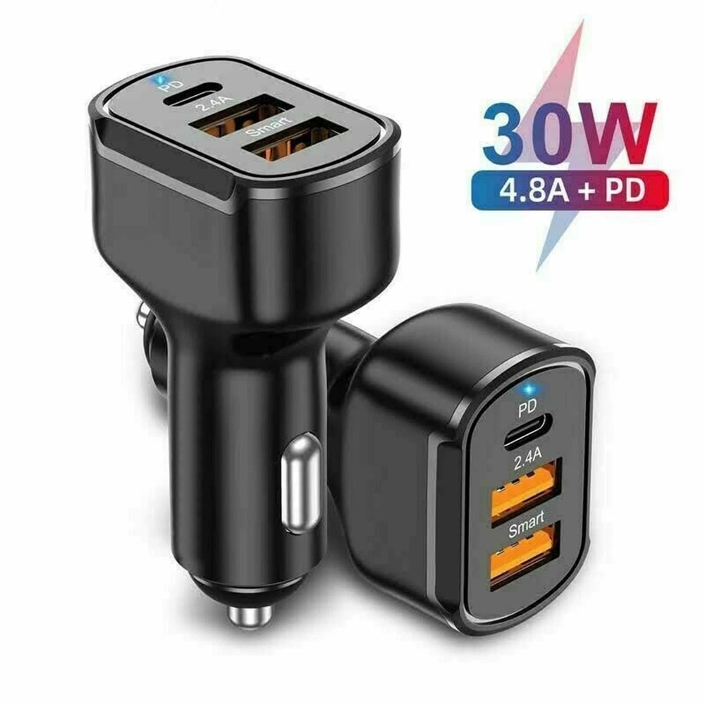 Fast Charge Adapter USB PD TypeC Car Charger 7